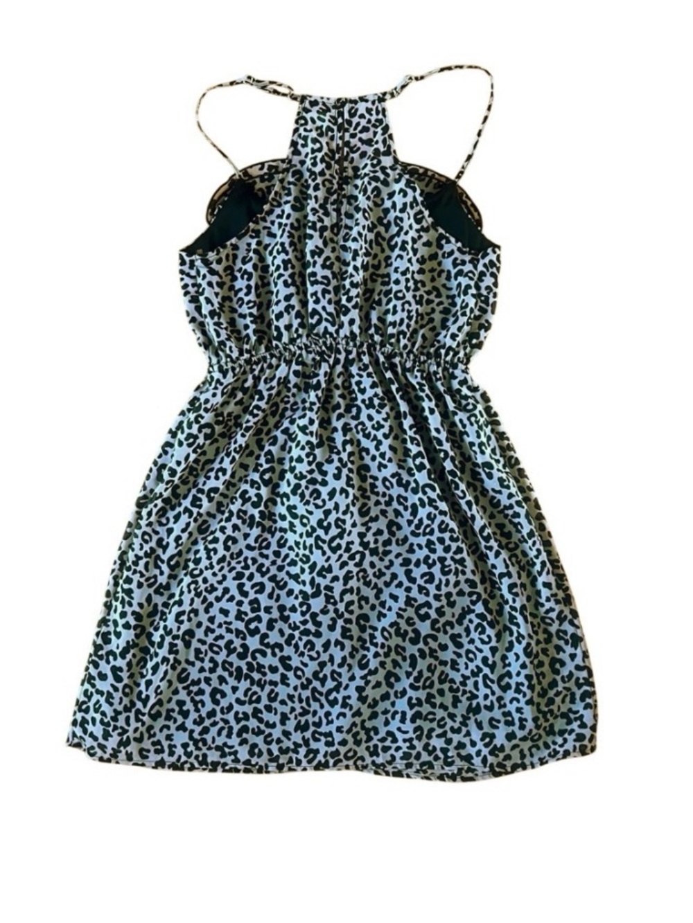 Eyelash Couture Leopard Ruffle Racerback Mini Dress | M - Picture 2 of 4